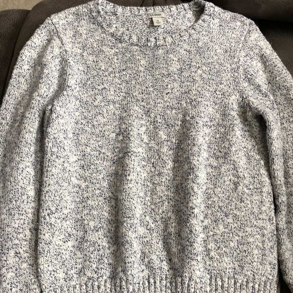 LL BEAN Cotton Ragg Sweater Petite M